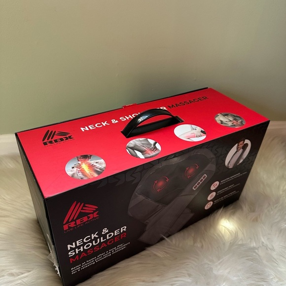 RBX Neck & Shoulder Massager Shiatsu Massage Soothing Heat Arm Straps NEW - Picture 3 of 6